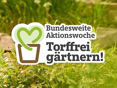 Gemeinsame Wort-Bild-Marke der bundesweiten Aktionswoche "Torffrei gärtnern!". Bild: BMEL